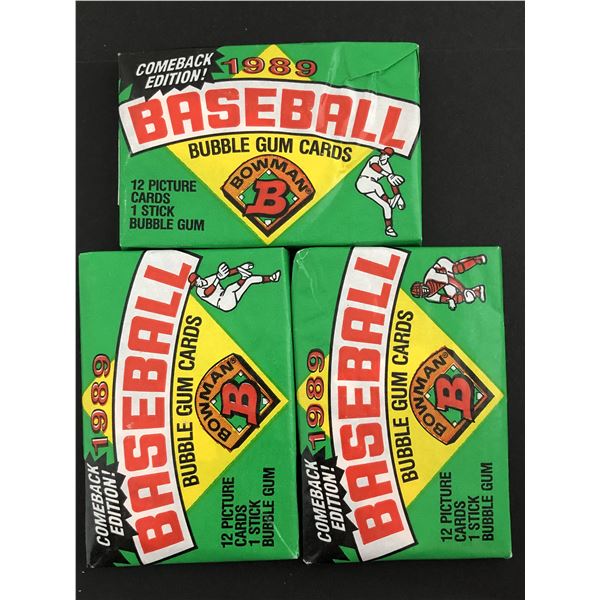 1989 BOWMAN Baseball wax packs (3 packs)