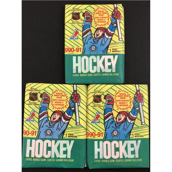 1990-91 O-PEE-CHEE Hockey wax packs (3 packs)