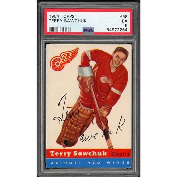 1954-55 Topps #58 Terry Sawchuk (PSA 5)