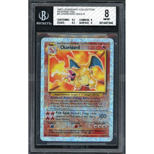 Pokemon: 2002 Charizard - Reverse Holo - Legendary Collection (BGS 8)