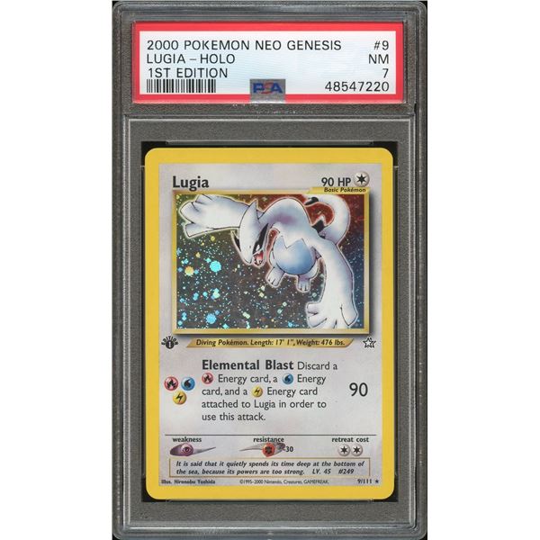 Pokemon: 2000 Lugia Holo - 1st Edition Neo Genesis (PSA 7)