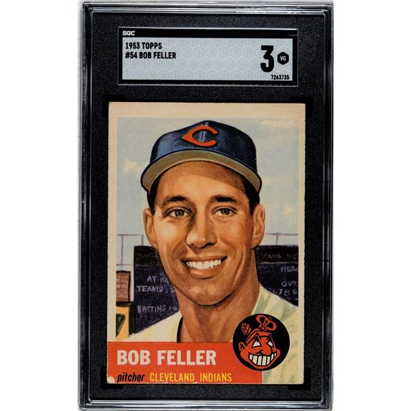 1953 Topps #54 Bob Feller (SGC 3)