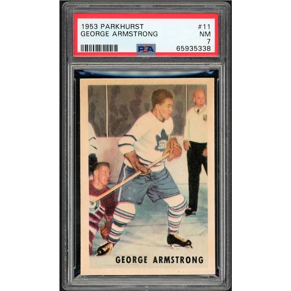 1953-54 Parkhurst #11 George Armstrong (PSA 7)