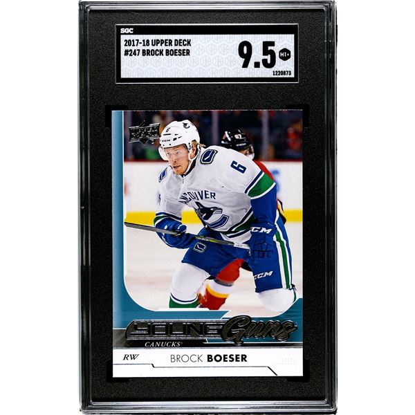 2017-18 Upper Deck Young Guns #247 Brock Boeser RC (SGC 9.5)