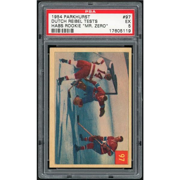 1954-55 Parkhurst #97 Reibel Tests "Mr. Zero" (Plante) (PSA 5)