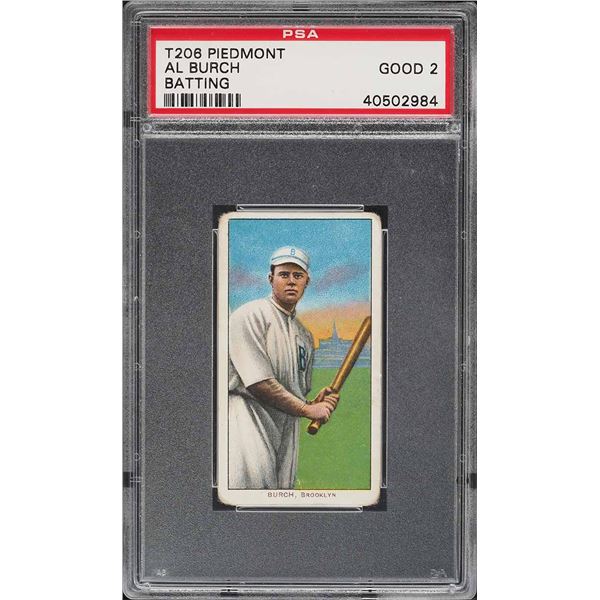 1909-11 T206 #60 Al Burch (Batting) (PSA 2)