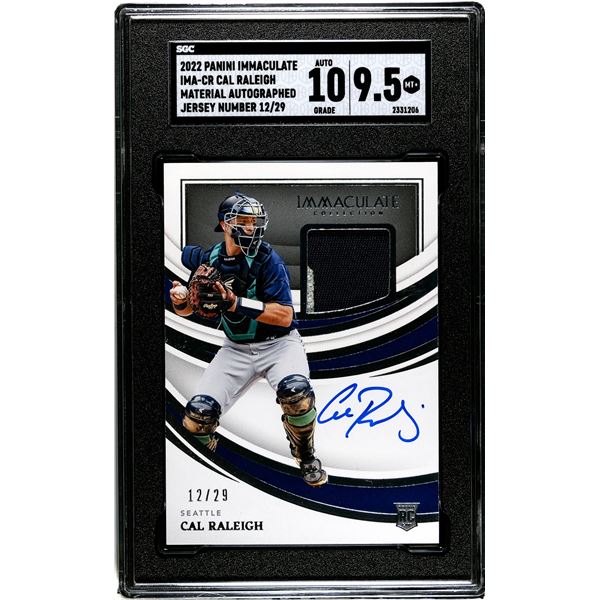 2022 Panini Immaculate Cal Raleigh Auto Jersey (SGC 10/9.5)