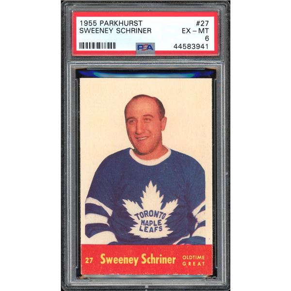 1955-56 Parkhurst #27 Sweeney Schriner OTG (PSA 6)