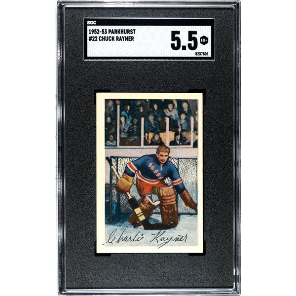 1952-53 Parkhurst #22 Chuck Rayner (SGC 5.5)