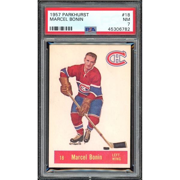 1957-58 Parkhurst #M18 Marcel Bonin (PSA 7)