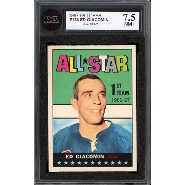 1967-68 Topps #123 Ed Giacomin AS (KSA 7.5)