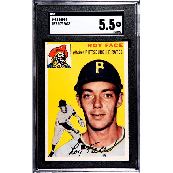 1954 Topps #87 Roy Face (SGC 5.5)