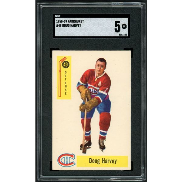 1958-59 Parkhurst #49 Doug Harvey (SGC 5)