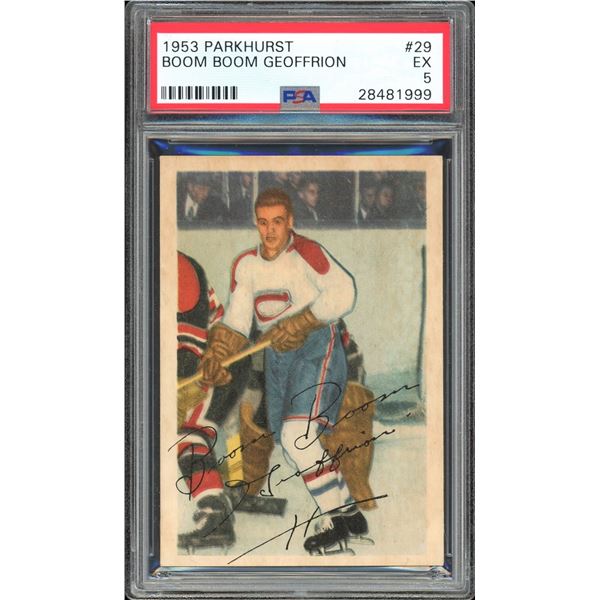 1953-54 Parkhurst #29 Boom Boom Geoffrion (PSA 5)