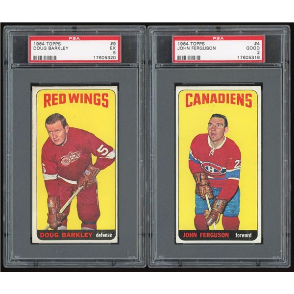 Lot of 5 x 1964-65 Topps Hockey Cards (PSA)