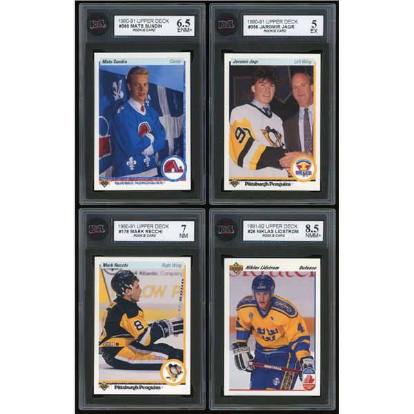 Lot of 4 x 1990s Upper Deck Hockey Rookie Cards (KSA)