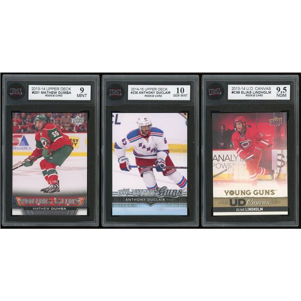 Lot of 3 x UD Young Guns Rookie Cards (KSA)