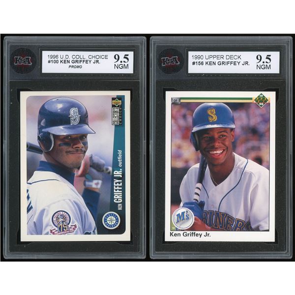 Lot of 2 x Ken Griffey Jr Graded Cards (KSA)