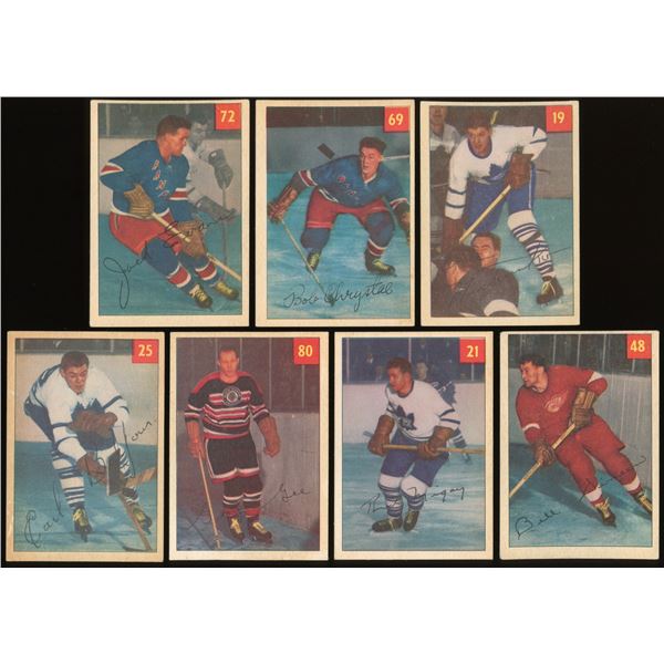 Lot of 7 x 1954-55 Parkhurst Hockey Cards