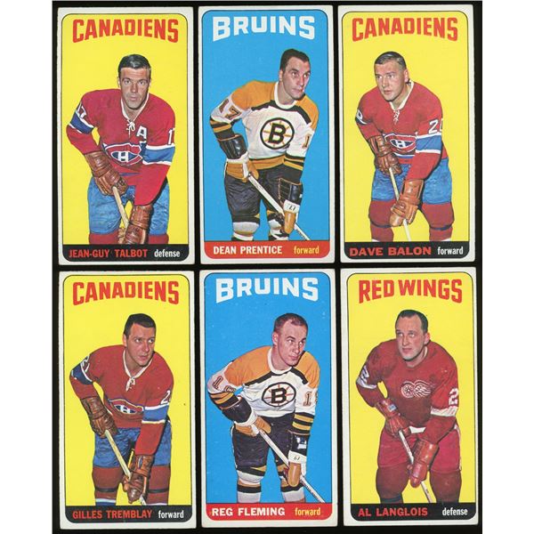 Lot of 6 x 1964-65 Topps Hockey Cards