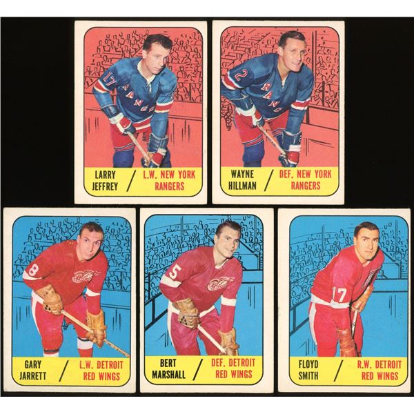Lot of 10 x 1967-68 Topps Hockey Cards