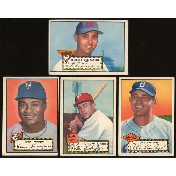 Lot of 4 x 1952 Topps Baseball Cards