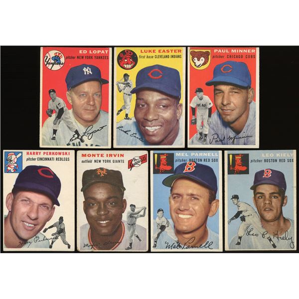 Lot of 7 x 1954 Topps Baseball Cards