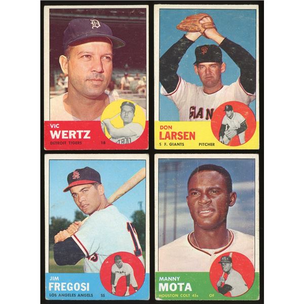 Lot of 9 x 1963 Topps Baseball Cards (Stars)