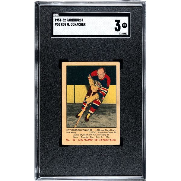 1951-52 Parkhurst #50 Roy Conacher RC (SGC 3)