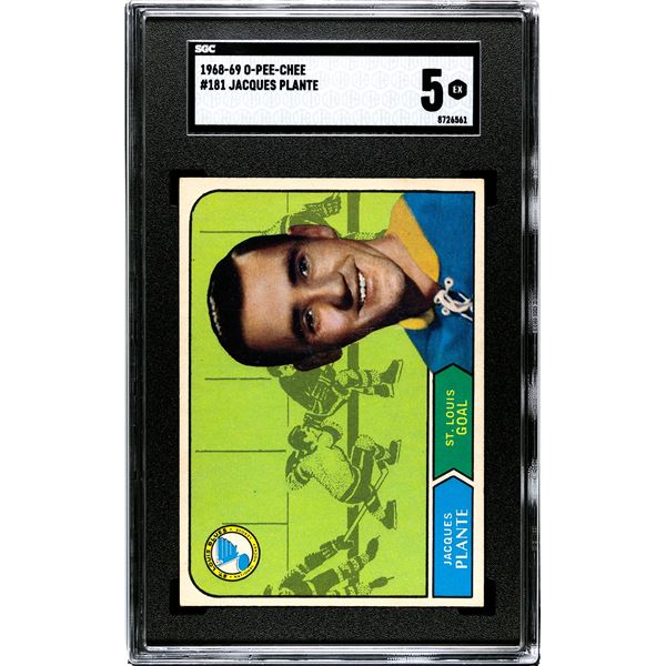 1968-69 O-Pee-Chee #181 Jacques Plante (SGC 5)