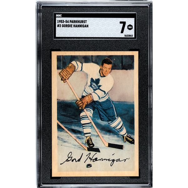 1953-54 Parkhurst #3 Gord Hannigan (SGC 7)