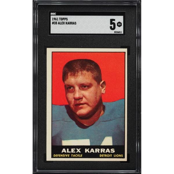 1961 Topps #35 Alex Karras (SGC 5)