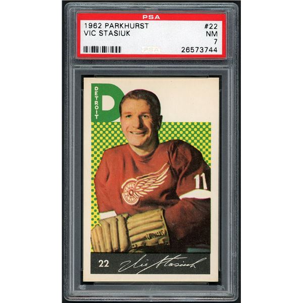 1962-63 Parkhurst #22 Vic Stasiuk (PSA 7)