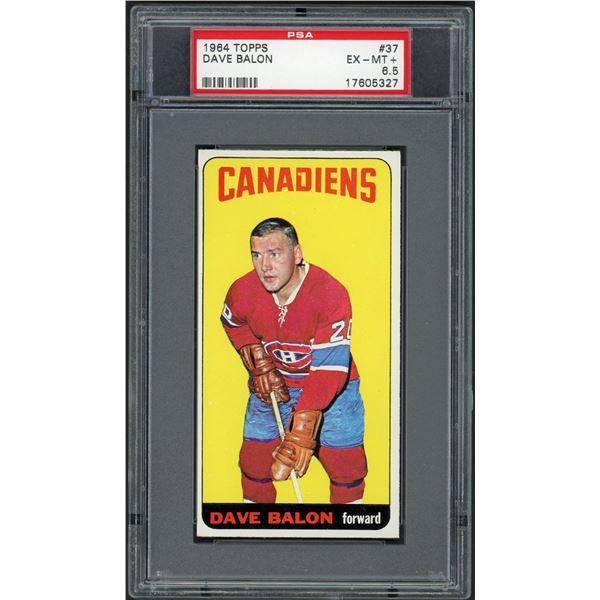 1964-65 Topps #37 Dave Balon (PSA 6.5)
