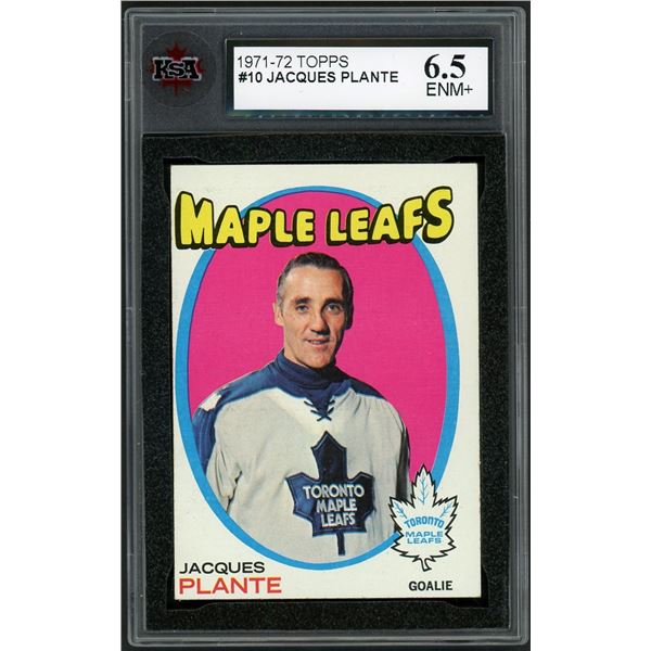 1971-72 Topps #10 Jacques Plante (PSA 6.5)