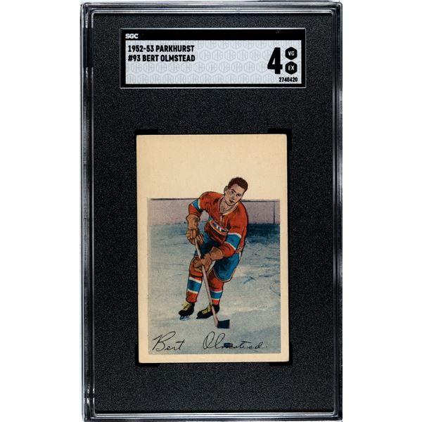 1952-53 Parkhurst #93 Bert Olmstead (SGC 4)