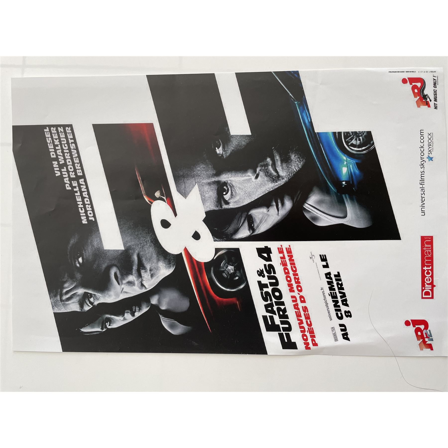 Fast & Furious 4 French mini movie poster