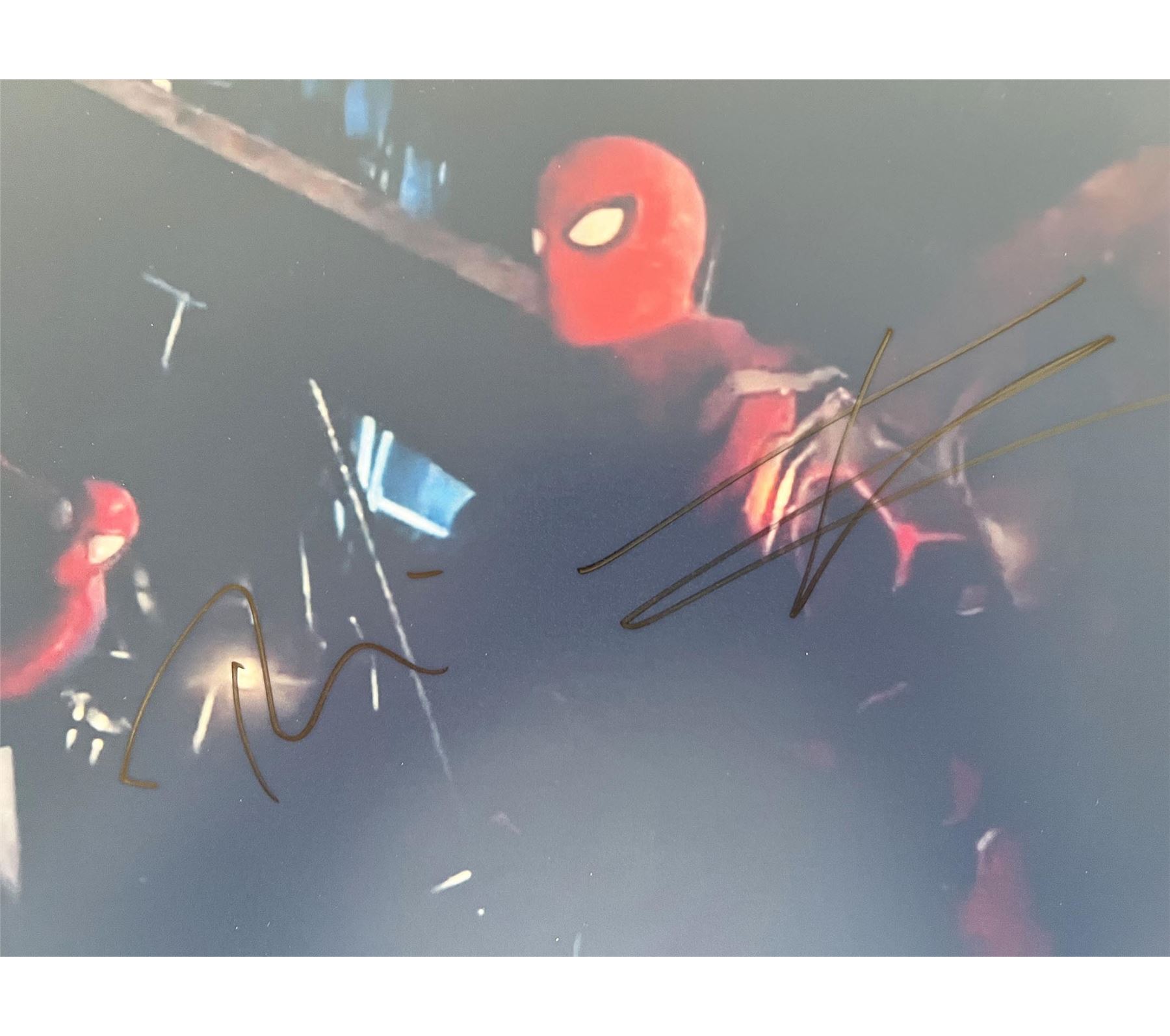 Spider-Man: No Way Home Tobey Maguire and Tom Holland signed movie photo