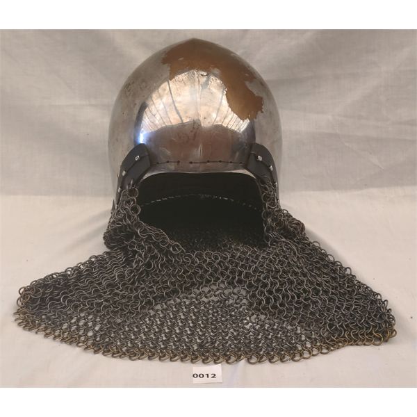 GLADIATOR STYLE HELMET W/ CHAIN MAIL