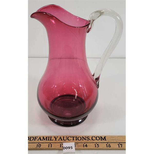 CRANBERRY GLASS PITCHER