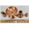 Image 2 : LOT OF 4 - VENETIAN COPPER PITCHER, COPPER PILLAR CANDLE HOLDER & ETC