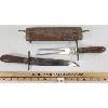 Image 1 : WOODEN INDIAN SHEATHED CARVING KNIFE & FORK