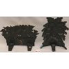 Image 2 : LOT OF 2 - FLORAL CAST IRON DOOR STOPS