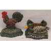 Image 1 : LOT OF 2 - BIRD CAST IRON DOOR STOPS