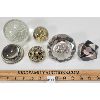 LOT OF 6 - GLASS PAPERWEIGHTS - INCL AIR BUBBLE & FLOWER DESIGNS
