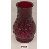 Image 1 : CRANBERRY GLASS OIL LAMP SHADE