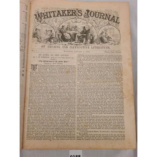 WHITAKER'S JOURNAL - JOHN THOMPSON 1896