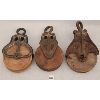 Image 1 : LOT OF 3 - VINTAGE PULLEYS 