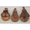 Image 2 : LOT OF 3 - VINTAGE PULLEYS 