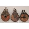 Image 1 : LOT OF 3 - VINTAGE PULLEYS 